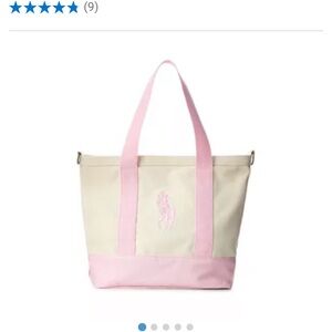 Ralph Lauren Pink and Cream tote